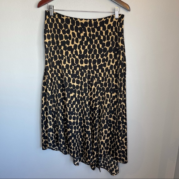 Who What Wear Animal Dot Print Asymmetrical Midi Skirt, Size 8 - Picture 4 of 15